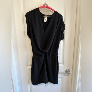 Cute black mini dress with belt